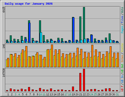 Daily usage for January 2026