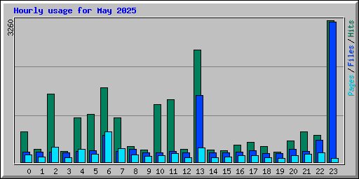 Hourly usage for May 2025