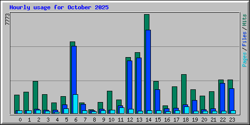 Hourly usage for October 2025