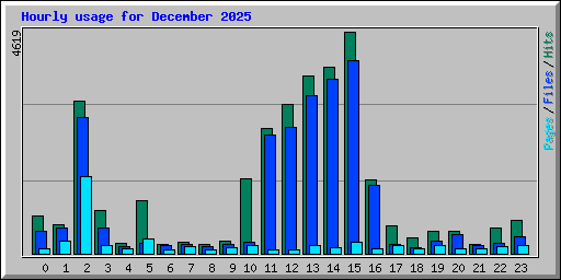 Hourly usage for December 2025