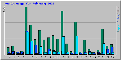 Hourly usage for February 2026