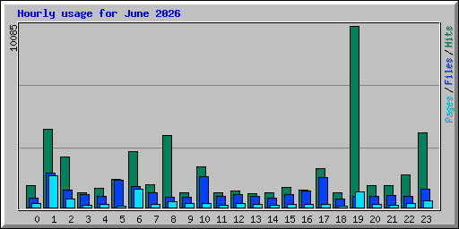 Hourly usage for June 2026