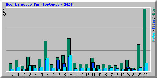 Hourly usage for September 2026