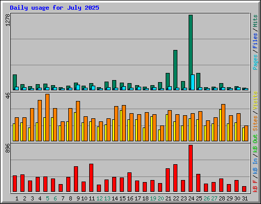Daily usage for July 2025