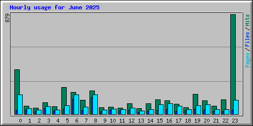 Hourly usage for June 2025