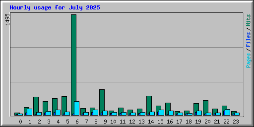Hourly usage for July 2025