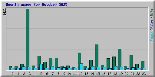Hourly usage for October 2025