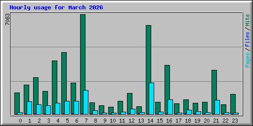 Hourly usage for March 2026