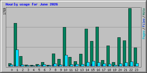 Hourly usage for June 2026