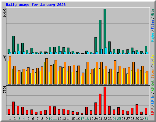 Daily usage for January 2026