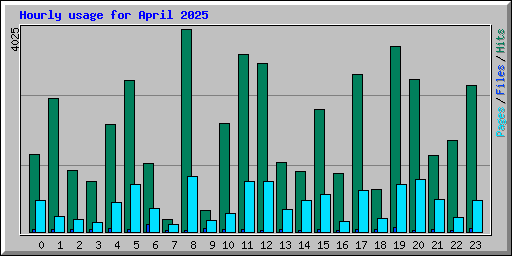 Hourly usage for April 2025