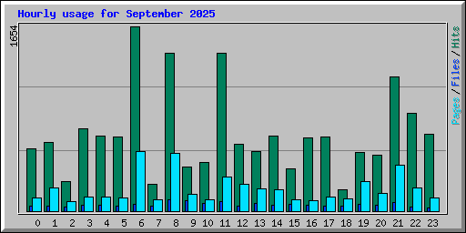 Hourly usage for September 2025