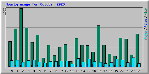Hourly usage for October 2025