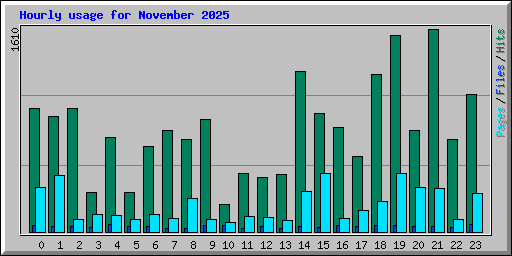Hourly usage for November 2025