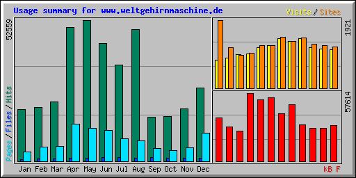 Usage summary for www.weltgehirnmaschine.de